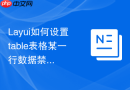 Layui如何设置table表格某一行数据禁止被选中