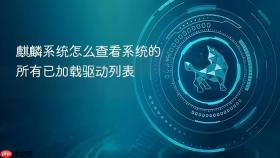 麒麟系统怎么查看系统的所有已加载驱动列表