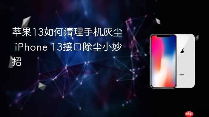 苹果13如何清理手机灰尘 iphone 13接口除尘小妙招