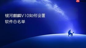 银河麒麟V10如何设置软件白名单