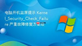 电脑开机蓝屏提示 kernel_security_check_failure 严重故障修复方案项