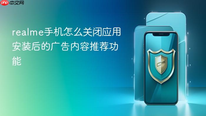 realme手机怎么关闭应用安装后的广告内容推荐功能