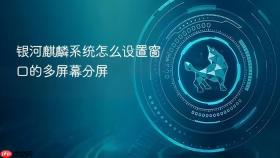 银河麒麟系统怎么设置窗口的多屏幕分屏