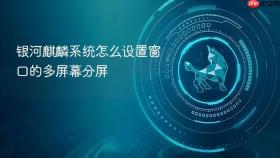 银河麒麟系统怎么设置窗口的多屏幕分屏