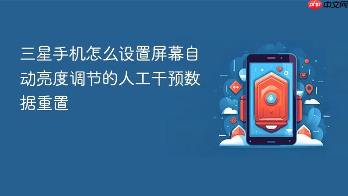 三星手机怎么设置屏幕自动亮度调节的人工干预数据重置