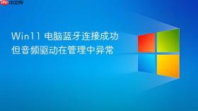 Win11 电脑蓝牙连接成功但音频驱动在管理中异常