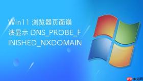win11 浏览器页面崩溃显示 dns_probe_finished_nxdomain