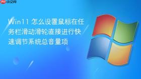 win11 怎么设置鼠标在任务栏滑动滑轮直接进行快速调节系统总音量项