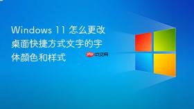 windows 11 怎么更改桌面快捷方式文字的字体颜色和样式