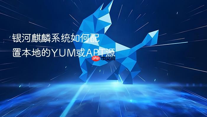 银河麒麟系统如何配置本地的yum或apt源