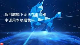 银河麒麟下无法在浏览器中调用本地摄像头