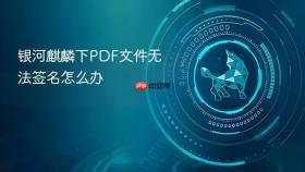 银河麒麟下pdf文件无法签名怎么办