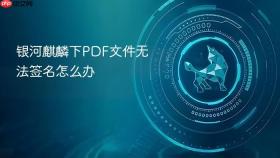 银河麒麟下PDF文件无法签名怎么办