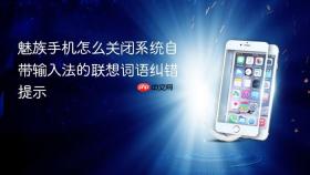 魅族手机怎么关闭系统自带输入法的联想词语纠错提示