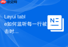 Layui table如何监听每一行被点击时的背景色变化