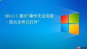 win11 提示“操作无法完成,因为文件已打开”