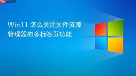 Win11 怎么关闭文件资源管理器的多标签页功能