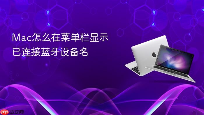 mac怎么在菜单栏显示已连接蓝牙设备名