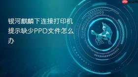 银河麒麟下连接打印机提示缺少ppd文件怎么办