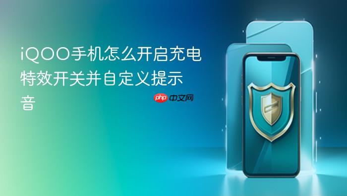 iqoo手机怎么开启充电特效开关并自定义提示音
