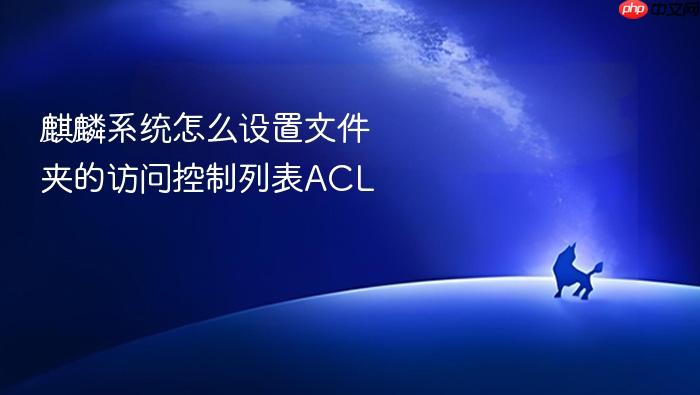 麒麟系统怎么设置文件夹的访问控制列表acl