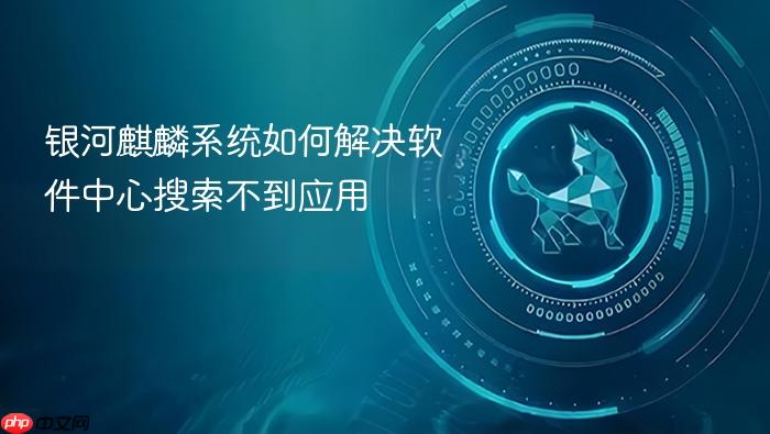 银河麒麟系统如何解决软件中心搜索不到应用