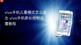 vivo手机儿童模式怎么退出 vivo手机家长控制设置教程