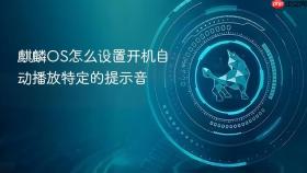 麒麟OS怎么设置开机自动播放特定的提示音