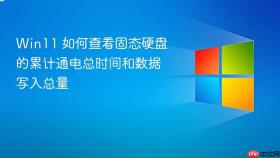Win11 如何查看固态硬盘的累计通电总时间和数据写入总量