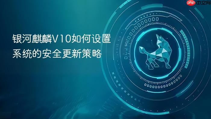 银河麒麟v10如何设置系统的安全更新策略