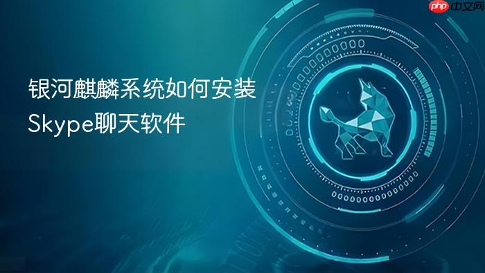 银河麒麟系统如何安装skype聊天软件