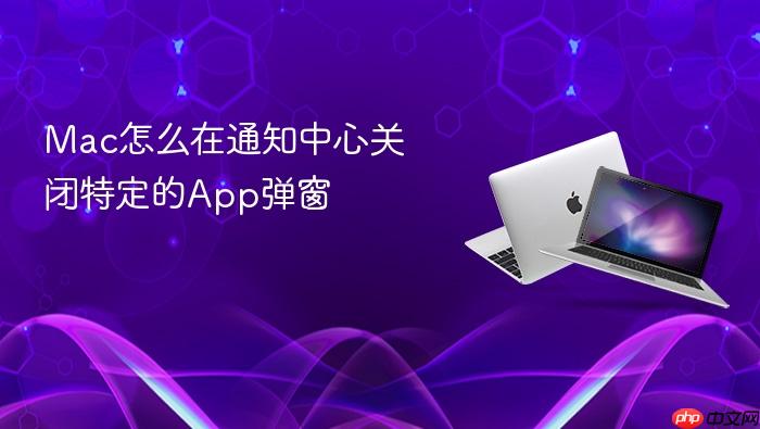 mac怎么在通知中心关闭特定的app弹窗