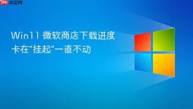 win11 微软商店下载进度卡在“挂起”一直不动