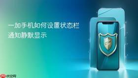一加手机如何设置状态栏通知静默显示