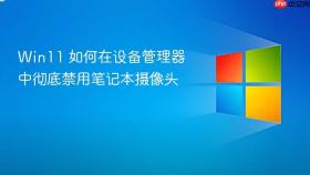 win11 如何在设备管理器中彻底禁用笔记本摄像头