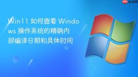 win11 如何查看 windows 操作系统的精确内部编译日期和具体时间