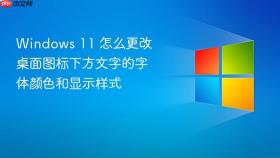 windows 11 怎么更改桌面图标下方文字的字体颜色和显示样式