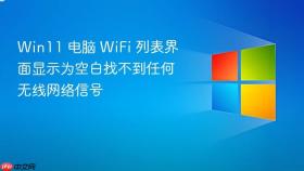 Win11 电脑 WiFi 列表界面显示为空白找不到任何无线网络信号