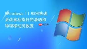 windows 11 如何快速更改鼠标指针的滑动和物理移动灵敏度