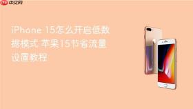 iphone 15怎么开启低数据模式 苹果15节省流量设置教程