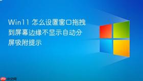 win11 怎么设置窗口拖拽到屏幕边缘不显示自动分屏吸附提示