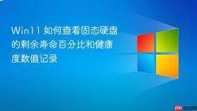 Win11 如何查看固态硬盘的剩余寿命百分比和健康度数值记录