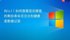 win11 如何查看固态硬盘的剩余寿命百分比和健康度数值记录