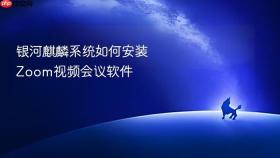 银河麒麟系统如何安装zoom视频会议软件