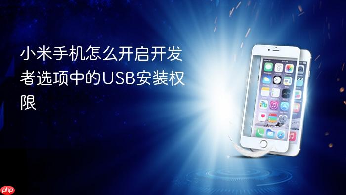 小米手机怎么开启开发者选项中的usb安装权限