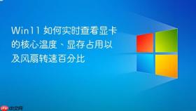 win11 如何实时查看显卡的核心温度、显存占用以及风扇转速百分比