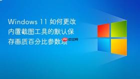 Windows 11 如何更改内置截图工具的默认保存画质百分比参数项