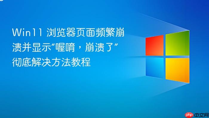 win11 浏览器页面频繁崩溃并显示“喔唷,崩溃了”彻底解决方法教程