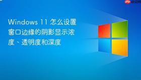 windows 11 怎么设置窗口边缘的阴影显示浓度、透明度和深度
