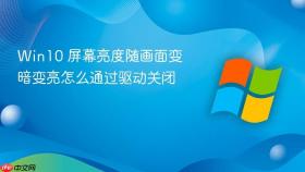 win10 屏幕亮度随画面变暗变亮怎么通过驱动关闭